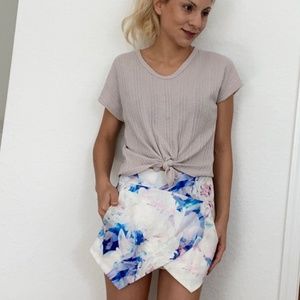 Rumor Boutique Watercolor Floral Skort Size S